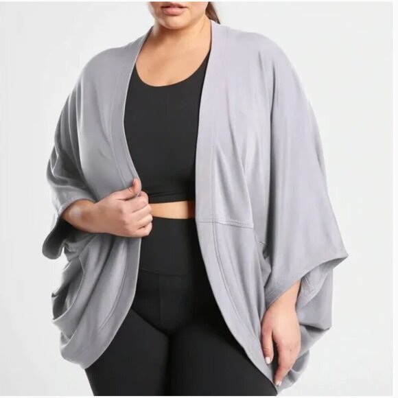 Athleta Sweaters - Athleta Cocoon Wrap Muted Lilac size 2X